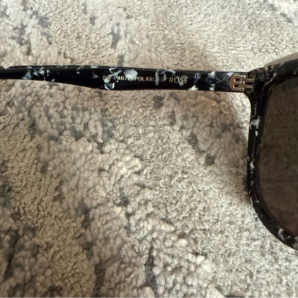 DIFF Eyewear ROSE Sunglasses Cat Eye Black White Frames Only Lenses Scratched - Picture 7 of 8